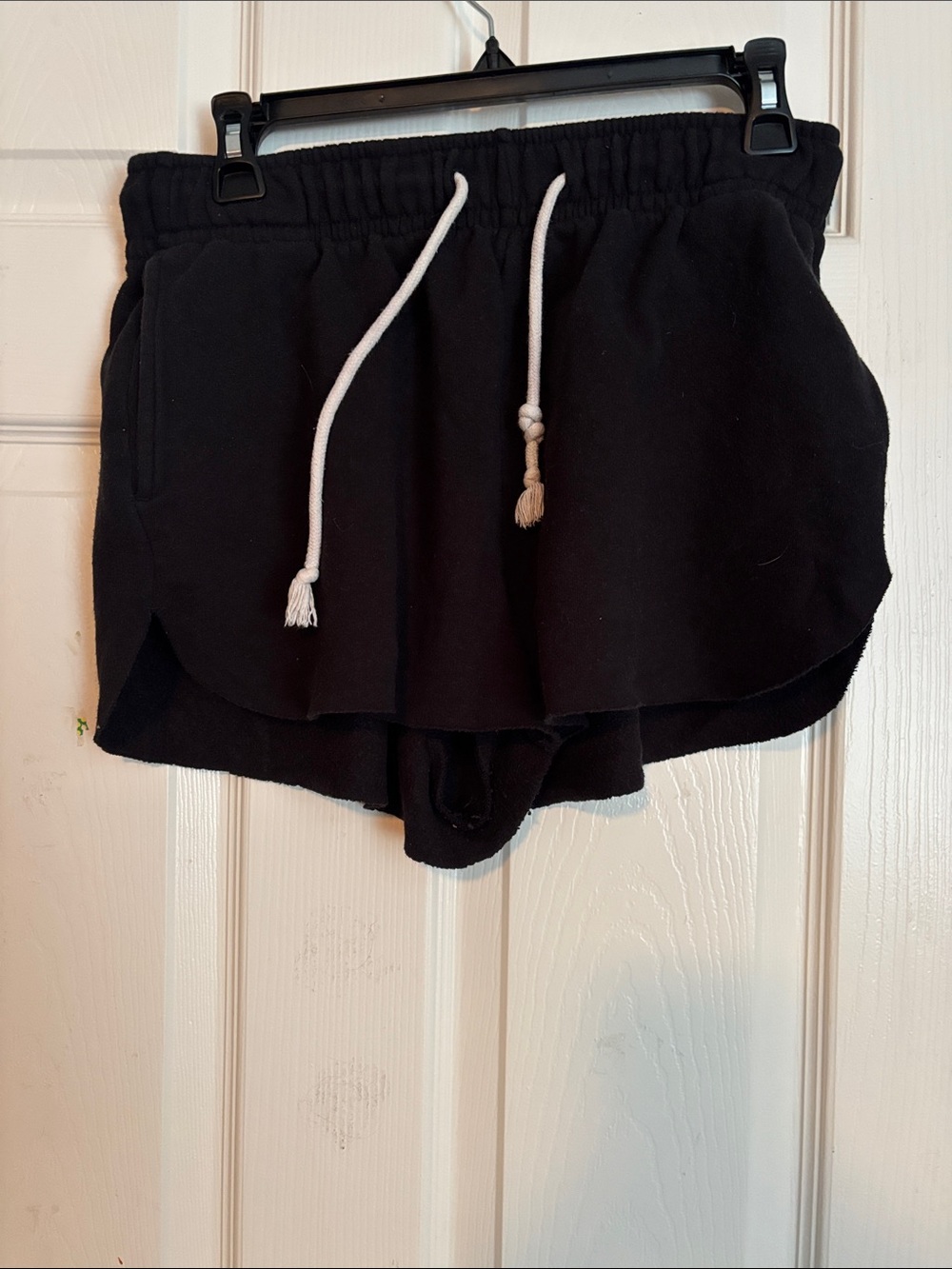 wild fable Black Layered Athletic Shorts with White Drawstring